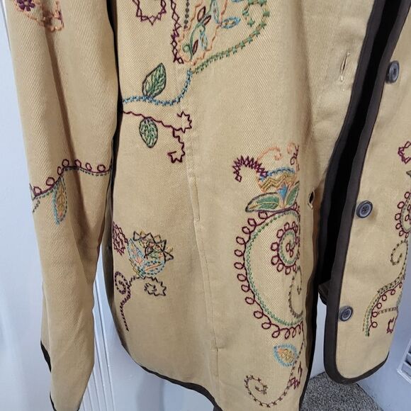 Plus Size Denim & Co. Embroidered Jacket - Picture 7 of 11